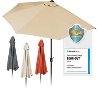 EASYmaxx Parasol semi-circulaire beige avec protection UV