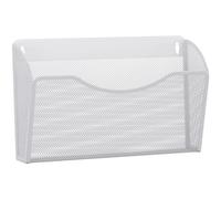 EasyPAG 1 Pochette Paysage Métal Porte Revue Mural Porte Document Suspendu A4 Organisateur de Bureau à Suspendre Banette de Rangement Range Papier Corbeille a Courrier Murale,Blanc