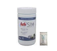 EASYPISCINE Brome désinfection régulière HTH Spa pastilles 20 g. - 1 kg + 12 Tests OFFERTS 7 en 1
