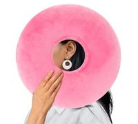 EasyStar Oreiller pour piercing d'oreille avec taie d'oreiller amovible, rembourrage réglable, coussin de positionnement latéral, en forme de donut 29 x 29 cm, protège vos oreilles et offre une bonne
