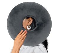 EasyStar Oreiller pour piercing d'oreille avec taie d'oreiller amovible, rembourrage réglable, coussin de positionnement latéral, en forme de donut 29 x 29 cm, protège vos oreilles et offre une bonne