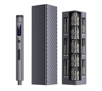 EasyWox 57-en-1 Kit de tournevis électrique avec batterie Lithium 500 mAh, 52 embouts, charge rapide en 90 minutes, couple 0.1-0.35N.M, utilisation continue de 1 heure et boîte de rangement magnétique