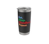 Eat Sleep Chandlery Repeat pour les propriétaires de bateaux et les amateurs d'océan Gobelet isotherme en acier inoxydable double paroi