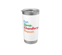 Eat Sleep Chandlery Repeat pour les propriétaires de bateaux et les amateurs d'océan Gobelet isotherme en acier inoxydable double paroi