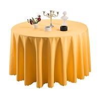 EATAN Nappe de Table Nappe Ronde Maison Restaurant Mariage Cérémonie Or Rond:180cm