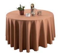 EATAN Nappe de Table Nappe Ronde pour Maison Restaurant Mariage Cérémonie Café Clair 260cm