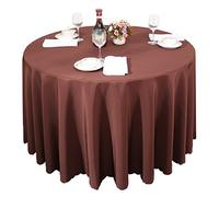 EATAN Nappe de Table Nappe Ronde pour Maison Restaurant Mariage Cérémonie Café Foncé 260cm