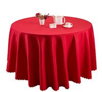 EATAN Nappe de Table Nappe Ronde pour Maison Restaurant Mariage Cérémonie Rouge 200cm