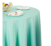 EATAN Nappe de Table Nappe Ronde pour Maison Restaurant Mariage Cérémonie Tiffany Bleu 180cm