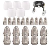 EATBALE 26Pcs P-80 Plasma Electrode Tip Buse 1.5 100Amp Plasma Cutter Torch Consommables Kit fit P-80 Cut Cutter Tips Buse