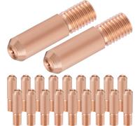 EATBALE MIG MAG 0.6/0.8 mmMini Tube Contact pour Binzel Torche de soudage M5 Filetage MB10 SB10 HP10 DL Pistolet de soudage Buse Conductrice Pièces de Rechange Kit d'accessoires (20 pièces)