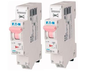 EATON 109125 PLGC4-C2/1N - DISJONCTEUR MODULAIRE PH/N - Blanc - MANETTE ROSE - 1P+N / 2 A - COURBE C - Raccordement direct sans vis - 2 disjoncteurs