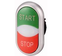 Eaton 216702 Double bouton, détecteur de lumière, vert Start/Stop Blanc/rouge