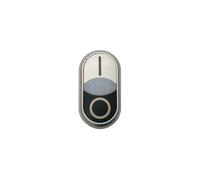 Eaton Bouton double pression lumineux M22-DDL-WS-X1/X0 216706 blanc/noir