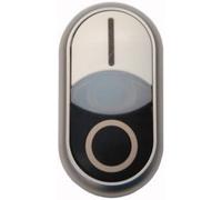 Eaton 216707 M22S-DDL-WS-X1/X0 Bouton-poussoir à double touche collerette plastique 1 pc(s)