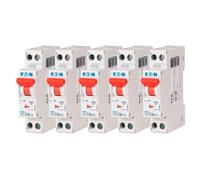 Eaton - Lot De 5 Disjoncteurs 10a Plg, Ph+n 4,5ka (en 60898) Courbe C