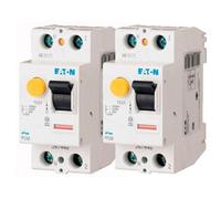 EATON 267444 PFGM-40/2/003 - INTERRUPTEUR DIFFERENTIEL - Blanc - MANETTE NOIRE - 2 POLES / 40 A / 30 MA - TYPE A - Raccordement à vis - 2 interrupteurs