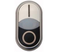 Eaton 284816 M22-DDLF-WS-X1/X0 Bouton-poussoir à double touche collerette plastique 1 pc(s)
