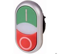 Eaton 284830 M22-DDLM-GR-X1/X0 Bouton-poussoir à double touche collerette plastique 1 pc(s)