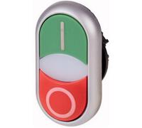 Eaton 284830 M22-DDLM-GR-X1/X0 Bouton-poussoir à double touche collerette plastique bouton 1 pc(s) Piece