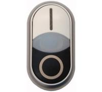 Eaton Bouton-poussoir à double touche M22-DDLM-WS-X1/X0 284832 collerette plastique blanc 1 pièce