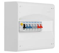 EATON - Boîtier à une rangée, comprenant : 1 disjoncteur, 1 différentiel et 6 disjoncteurs