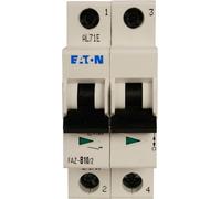 Eaton disjoncteur de protection de ligne, 2 A, 2p, caractéristique : C, DC 279134