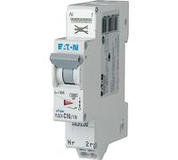 EATON DISJONCTEUR MODULAIRE PH/N - Blanc - MANETTE BLEUE - 1P+N / 20 A - COURBE C - Raccordement direct sans vis 109131 (PLGC4-C20/1N)