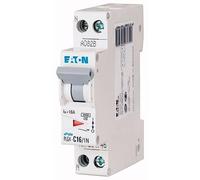 EATON DISJONCTEUR MODULAIRE PH/N - Blanc - MANETTE GRISE - 1P+N / 16 A - COURBE C - Raccordement à vis 264746 (PLG4-C16/1N)