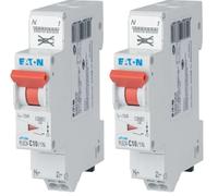 EATON DISJONCTEUR MODULAIRE PH/N - Blanc - MANETTE ORANGE - 1P+N / 10 A - COURBE C - Raccordement direct sans vis 109128 (PLGC4-C10/1N) (Lot de 2)