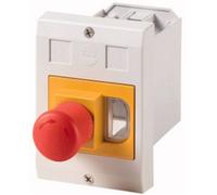 Eaton E-PKZ01-PVT 281636 montage encastré, avec arrêt durgence (L x l x H) 129 x 90 x 176 mm NOT-AUS gris, rouge, jaune 1 pc(s)