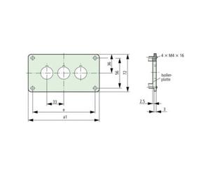 Eaton Eaton Tableau encastrable pour bouton d’arrêt d’urgence M22-E3 Quantité:1