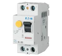 EATON INTERRUPTEUR DIFFERENTIEL - Blanc - MANETTE NOIRE - 2 POLES / 40 A / 30 MA - TYPE AC - Raccordement à vis 264280 (PFGM-40/2/003)