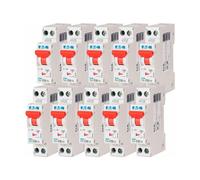 Eaton - Lot De 10 Disjoncteurs 10a Plg, Ph+n 4,5ka (en 60898) Courbe C