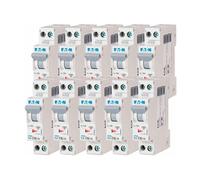 Eaton - Lot De 10 Disjoncteurs 16a Plg, Ph+n 4,5ka (en 60898) Courbe C