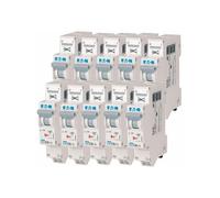 Eaton - Lot De 10 Disjoncteurs Auto 16a Plg, Ph+n, Borne à Ressort, 4,5ka (en 60898) Courbe C