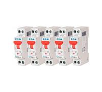 Eaton - Lot De 5 Disjoncteurs 10a Plg, Ph+n 4,5ka (en 60898) Courbe C