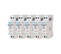 Eaton - Lot De 5 Disjoncteurs 16a Plg, Ph+n 4,5ka (en 60898) Courbe C