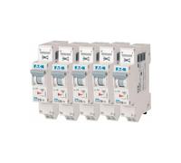 Eaton - Lot De5 Disjoncteurs Auto 16a Plg, Ph+n, Borne à Ressort, 4,5ka (en 60898) Courbe C