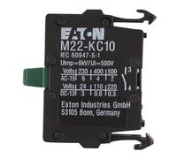 Eaton M22-kc10 arrière de montage Bloc de contact, Vis Termination, Spst-no Contact