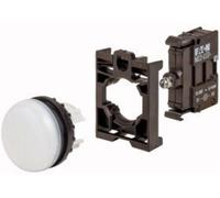 Eaton M22-L-W-LED-BVP Voyant lumineux plat, collerette plastique, illuminable, avec élément LED, chromé, rond blanc 1 pc(s) Piece