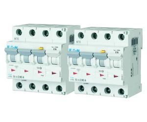 Eaton mRB4-32/3N/C/01-A : Disjoncteur différentiel/fusible, 32A, 100mA, 3P+N, lot de 2 pièces.