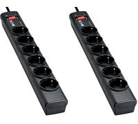 Eaton Multiprise/Parafoudre - Eaton Protection Strip 6 FR - 6 Prises FR - Noir (PS6F) (Lot de 2)