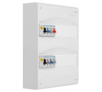 EATON - Panneau électrique à 2 rangées, comprenant 2 disjoncteurs différentiels de 40 A et 6 disjoncteurs de protection