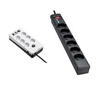 Eaton Protection Box 6 et Strip 6 - Multiprises/Parafoudres - 6 Prises - Blanc et Noir
