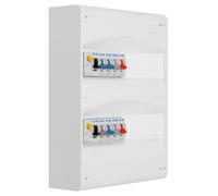 EATON - Tableau 2 rangées pré-équipé 1 inter. diff. 63A + 1 inter. diff. 40A + 8 disjoncteurs