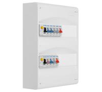 EATON - Tableau 2 rangées pré-équipé 1 inter. diff. 63A + 1 inter. diff. 40A + 9 disjoncteurs