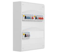 EATON - Tableau 2 rangées pré-équipé 2 inter. diff. 40A + 1 inter. diff. 40A + 10 disjoncteurs