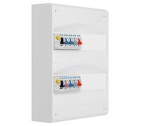 EATON - Tableau 2 rangées pré-équipé 2 inter. diff. 40A + 8 disjoncteurs