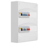 EATON - Tableau 2 rangées pré-équipé 2 inter. diff. 63A + 10 disjoncteurs